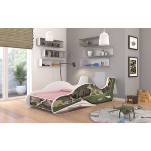 ArtAdrk Dětská postel PLANE Barva: Zelená, Provedení: 70 x 140 cm