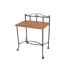 IRON-ART Noční stolek SARDEGNA - bez zásuvky, kov + dřevo