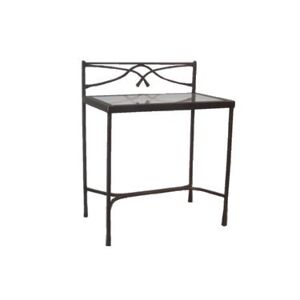 IRON-ART Noční stolek CALABRIA - se skleněnou deskou, kov + sklo