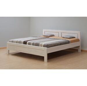 BMB KARLO NIGHT 180 x 200 cm - kvalitní lamino postel rovné rohy imitace dřeva bělené - SKLADEM, lamino